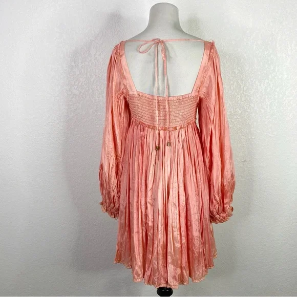Free People Sahara Salmon Pink Mini Dress - Picture 9 of 10